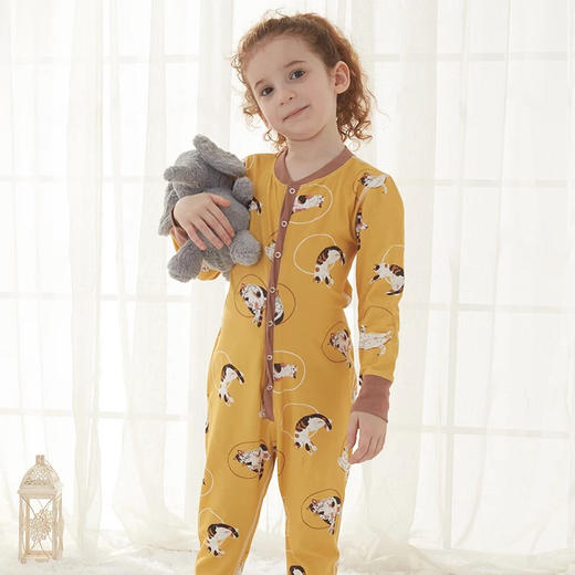 【QHXJ】【大童110-130码】i-baby婴儿薄款连体服&分体套装 outlast恒温睡衣 内衣 透气宝宝夏装空调房儿童套装家居服 婴幼童连体睡衣&分体套装 商品图3