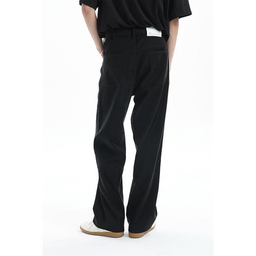 TERRAINCOGNITA2020G系列pu高质感哑光宽松百搭休闲长裤竖纹皮裤 商品图2