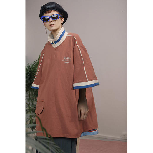 UMAMIISM 20SS 盖茨比七分袖半开夏季马球运动衫小高领POLO衫 商品图3