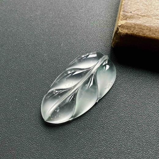 玻璃种雪花棉翡翠叶子 商品图2