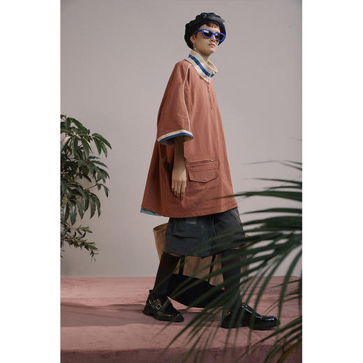 UMAMIISM 20SS 盖茨比七分袖半开夏季马球运动衫小高领POLO衫 商品图1