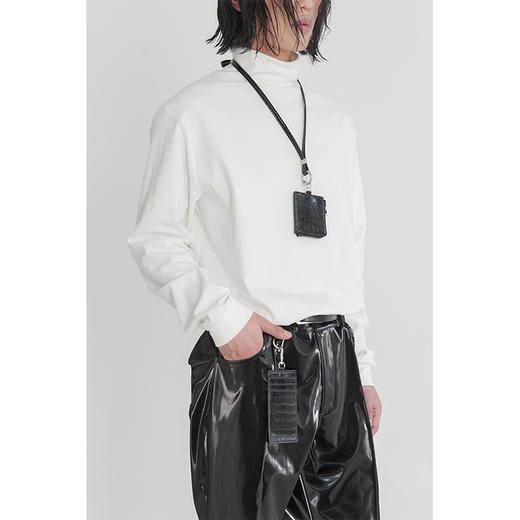 TERRAINCOGNITA多用百搭鳄鱼压纹挂脖小包可拆卸三卡位卡包零钱包 商品图1