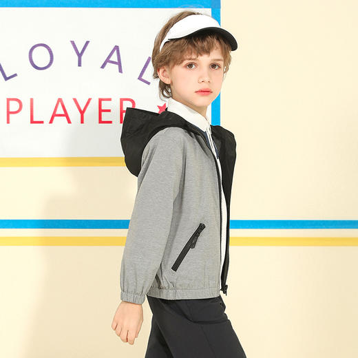 【撞色连帽夹克】mettekids童装连帽夹克开衫外套男童春季新款棒球服 商品图4