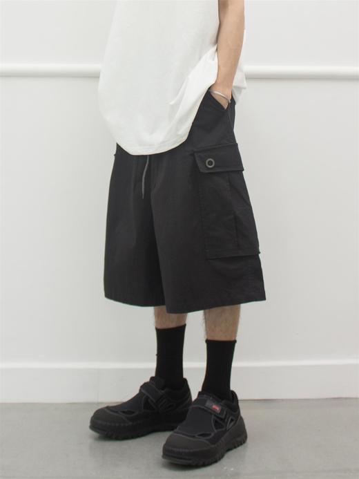 49PERCENT(49%) 20SS 黑色超大轮廓7分裤 商品图1