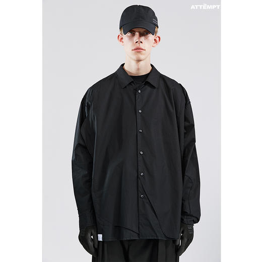 ATTEMPT SS21 等高线多层衬衫潮牌原创设计宽松休闲外搭衬衣 商品图3