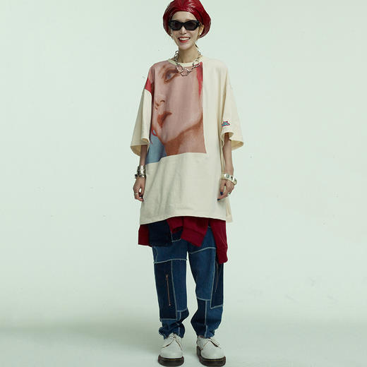 UMAMIISM 20SS 松本秀人绘画肖像摇滚圆领T恤 商品图1