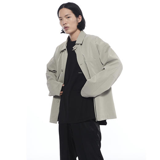 TERRAINCOGNITA原创休闲百搭PU皮金属夹克短款皮衣宽松廓形男女 商品图3