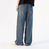 MODITEC 21SS 刀割破坏直筒水洗牛仔裤 宽松休闲直筒牛仔裤 商品缩略图1