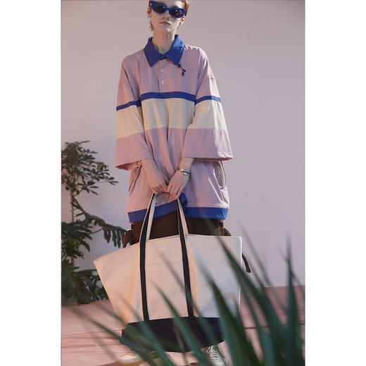 UMAMIISM 20SS 甜约翰夏季美式复古户外撞色面料拼接polo马球衫 商品图2