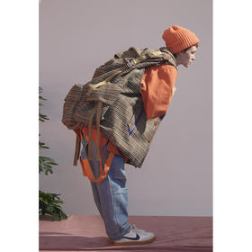 UMAMIISM 20SS 高山旅人 格纹压胶千鸟格登山包组合宽松西装马甲