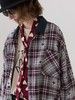 MODITEC 爱心格纹法兰绒衬衫 OVERSIZE衬衫外套 情侣款 商品缩略图2
