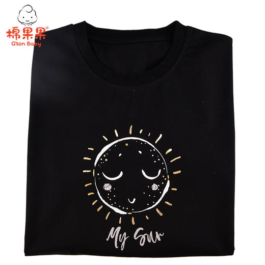 棉果果夏季亲子装爸爸款全棉汗布短袖T恤M212140221345 商品图1