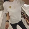 川久潮牌T恤play女明星同款爱心刺绣保龄纯棉短袖男情侣装亲子装 商品缩略图5