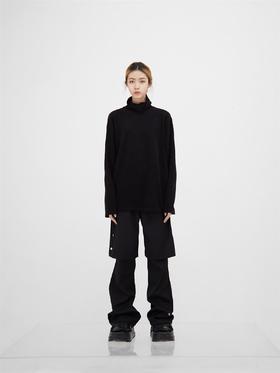 49PERCENT(49%)黑色高领毛衣长袖打底中性修身