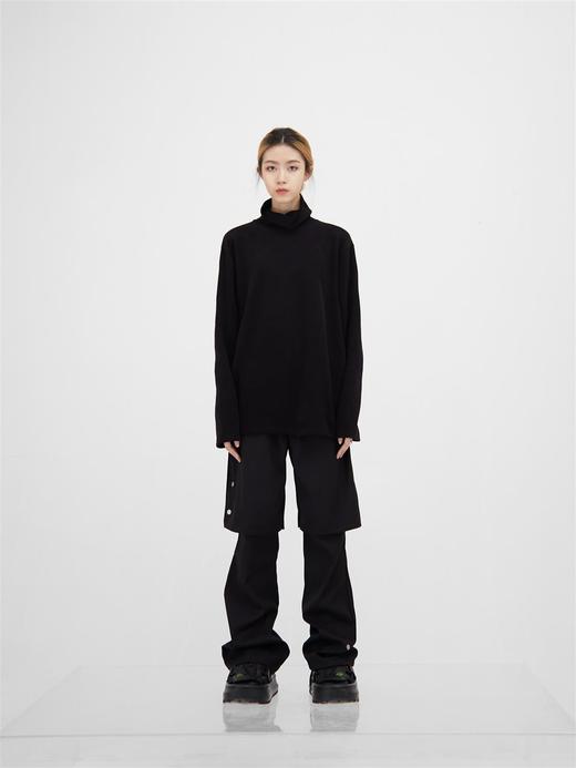 49PERCENT(49%)黑色高领毛衣长袖打底中性修身 商品图0