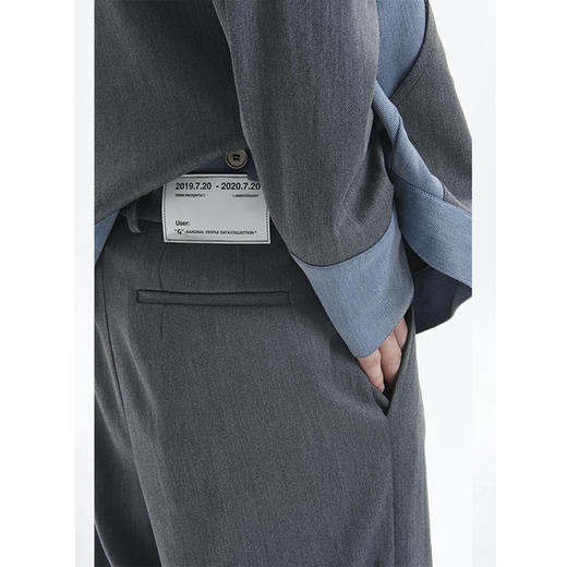 TERRAINCOGNITA2020G系列宽松廓形垂感两穿西装休闲长裤男女同款 商品图2