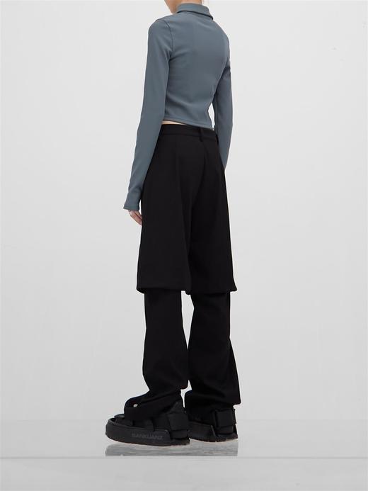 49PERCENT(49%)假两件金属纽扣层次西裤中性通勤 商品图3