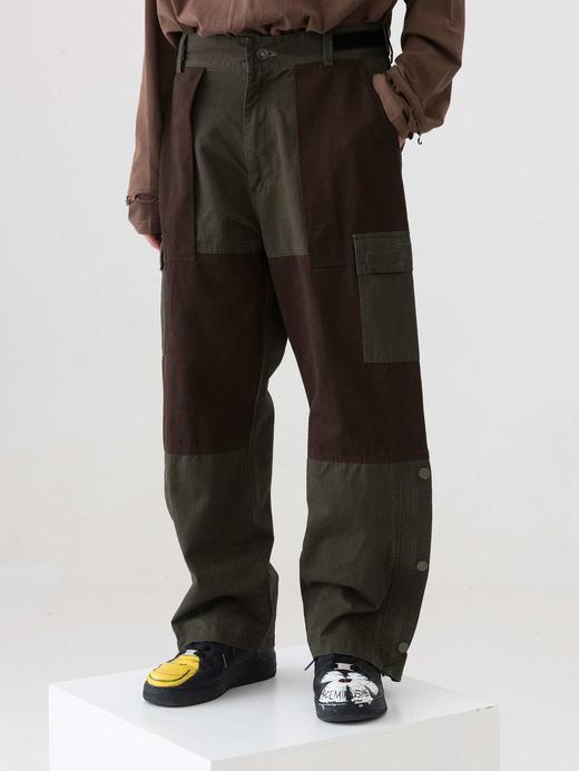 MODITEC AD-29 拼色侧扣直筒裤 改良BDU军裤 水洗工装裤 街头潮流 商品图1