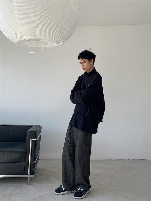 49percent 原创设计男女休闲条纹垂感阔腿裤 商品图2