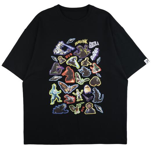 MODITEC 20SS蒸汽波怪兽印花短袖T恤OVERSIZE宽松休闲纯棉国潮 商品图3