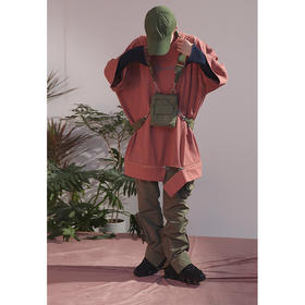 UMAMIISM 20SS 拉链调节衣长层次感设计品牌LOGO宽松休闲圆领短袖