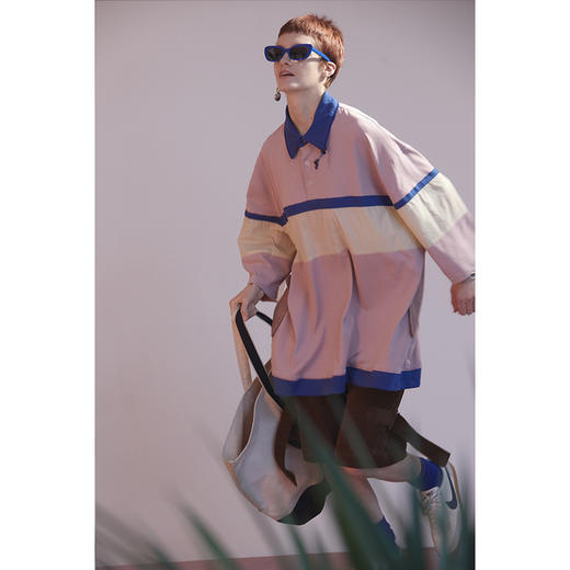 UMAMIISM 20SS 甜约翰夏季美式复古户外撞色面料拼接polo马球衫 商品图1