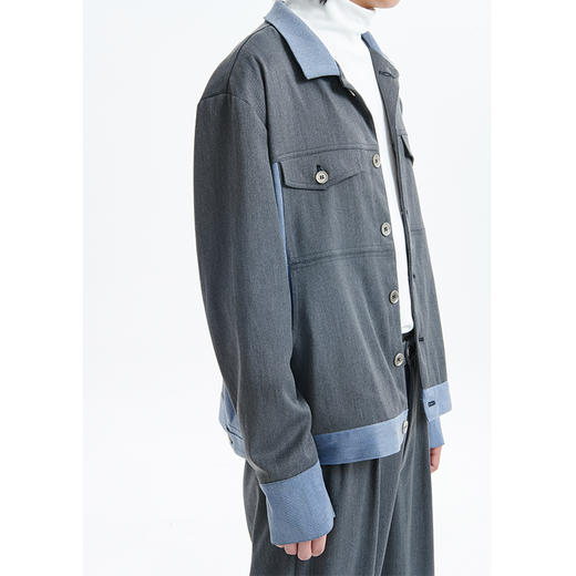 TERRAINCOGNITA2020G系列分解宽松廓形拼接西装夹克外套男女同款 商品图0