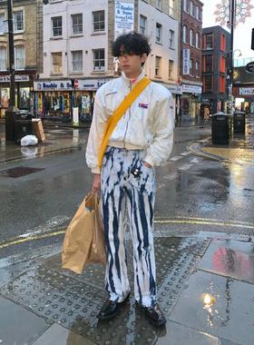 TERRAINCOGNITA2020SSG系列手工重工水洗微喇叭牛仔裤潮流男女款