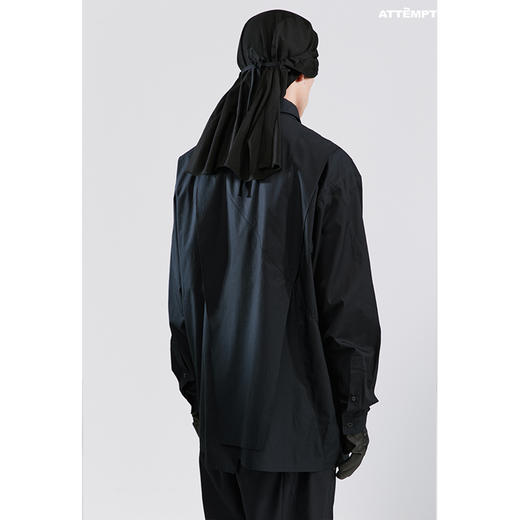 ATTEMPT SS21 十四巧板元素层次衬衫双门襟休闲宽松夏季国潮衬衣 商品图3