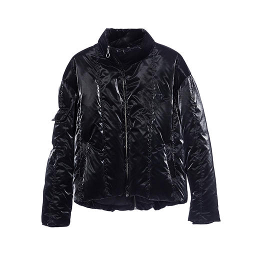 TERRAINCOGNITA液态金属侧拉链短款羽绒服2020年新款秋冬保暖外套 商品图4