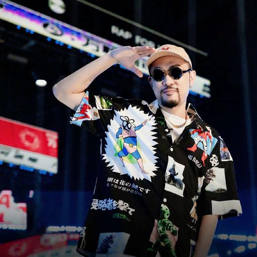 MODITEC 怪兽入侵短袖衬衫男宽松夏季古巴mojito印花衬衣热狗同款 商品图0