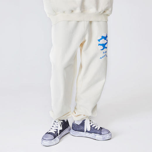 MODITEC 20秋冬 四色抓绒休闲运动裤 立体印花基础运动宽松束脚裤 商品图2