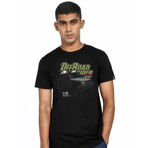 越野e族BJ系列OFFROAD创意北汽越野车印花图案夏季半袖圆领休闲TNMT-1299 商品图0