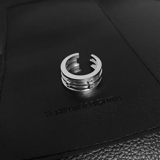 TERRAINCOGNITA21新款不锈钢黑色液体戒指个性百搭开口戒指情侣 商品图2
