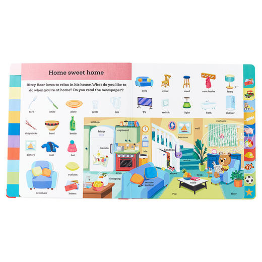 【中商原版】Bizzy Bear’S Big Book Of Words 小熊很忙的单词童话书 Benji Davies 低幼亲子英语启蒙绘本 纸板书 英文原版 3-6岁 商品图4