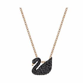 SWAROVSKI施华洛世奇 SWAN SMALL仿水晶黑天鹅项链链坠小号 黑色 5204133 奥地利