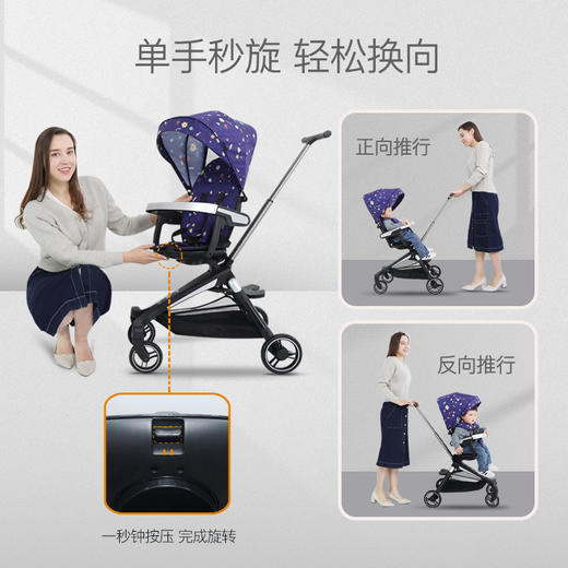 GRAGGO格高遛娃神器溜娃神器高景观婴儿手推车超轻便折叠可坐可躺 商品图4