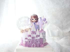 女孩款 可爱的苏菲亚 公主蛋糕  城堡 ，新鲜水果，动物性淡奶油~