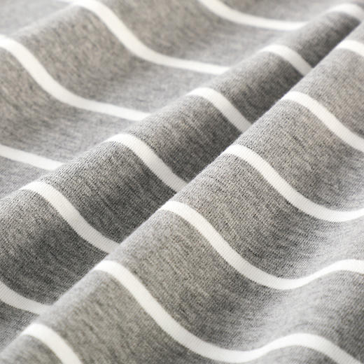 【居家服条纹连衣裙】女大码短袖睡裙 宽松棉质打底中长裙春夏裙子 商品图3