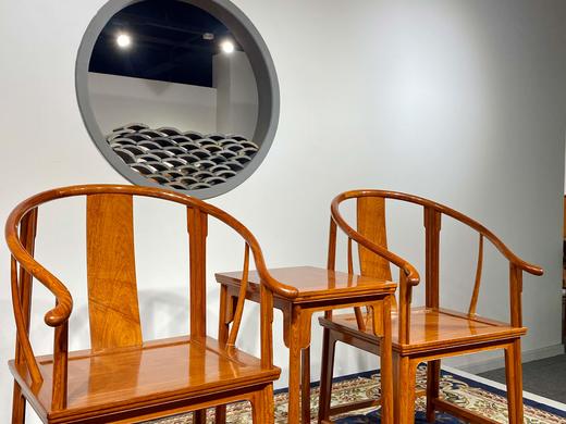 红桥红 家具严选 缅甸花梨（大果紫檀）【素圈椅三件套】 商品图2