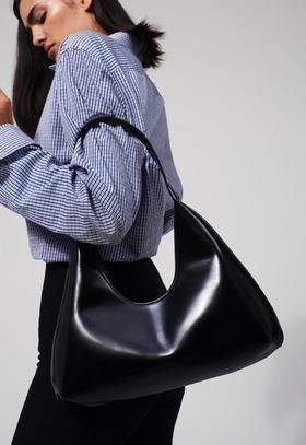 By Far  黑色/红褐色AMBER月牙包