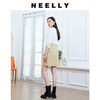 NEELLY纳俪不规则A字口袋高腰显瘦显瘦百搭2021新款短裙半身裙N072103AE155 商品缩略图4