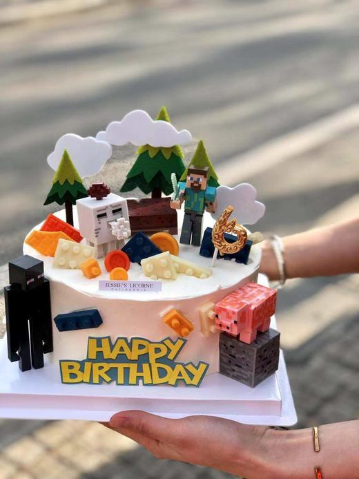 我的世界奶油生日蛋糕 商品图0