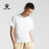 卡尔美运动休闲短袖圆领棉舒适宽松上衣男纯色白色打底T恤衫 商品缩略图1