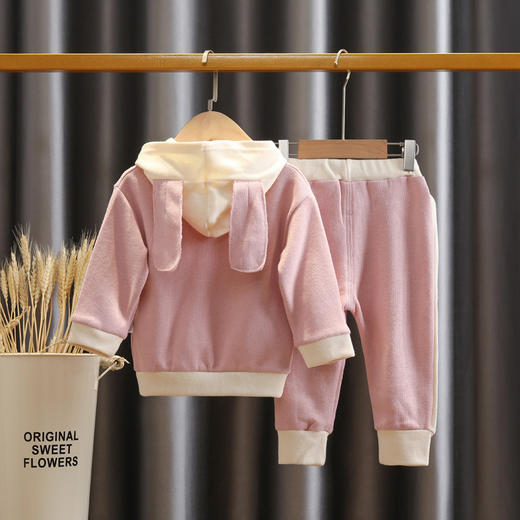 女童春装2021新款洋气女宝宝网红套装小女孩时髦休闲运动两件套潮 商品图1