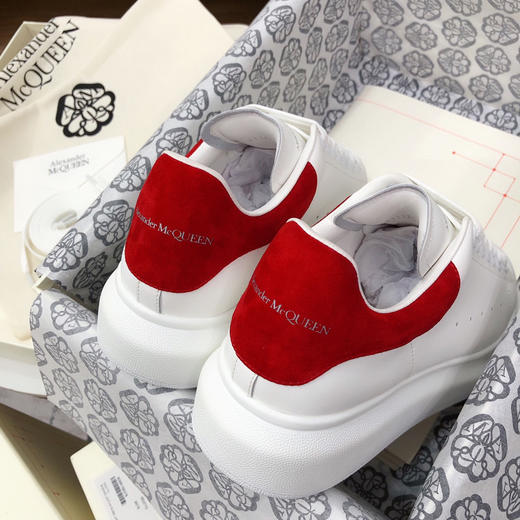 麦昆小白鞋-羊猄尾/红色 商品图4