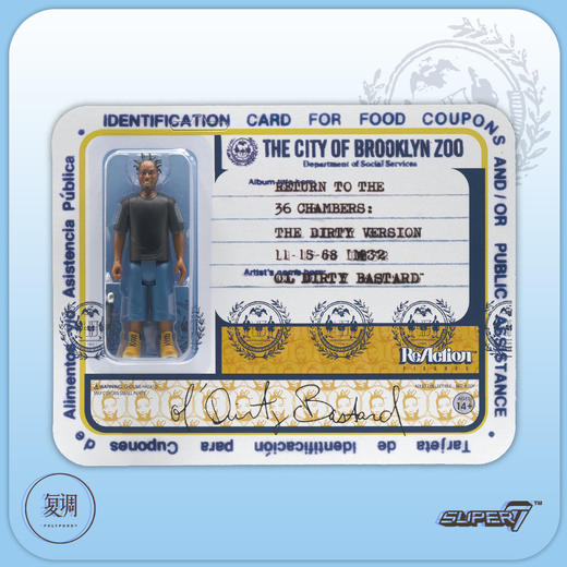 现货 Super7 Ol' Dirty Bastard ODB挂卡 武当派 Wu-Tang 商品图3