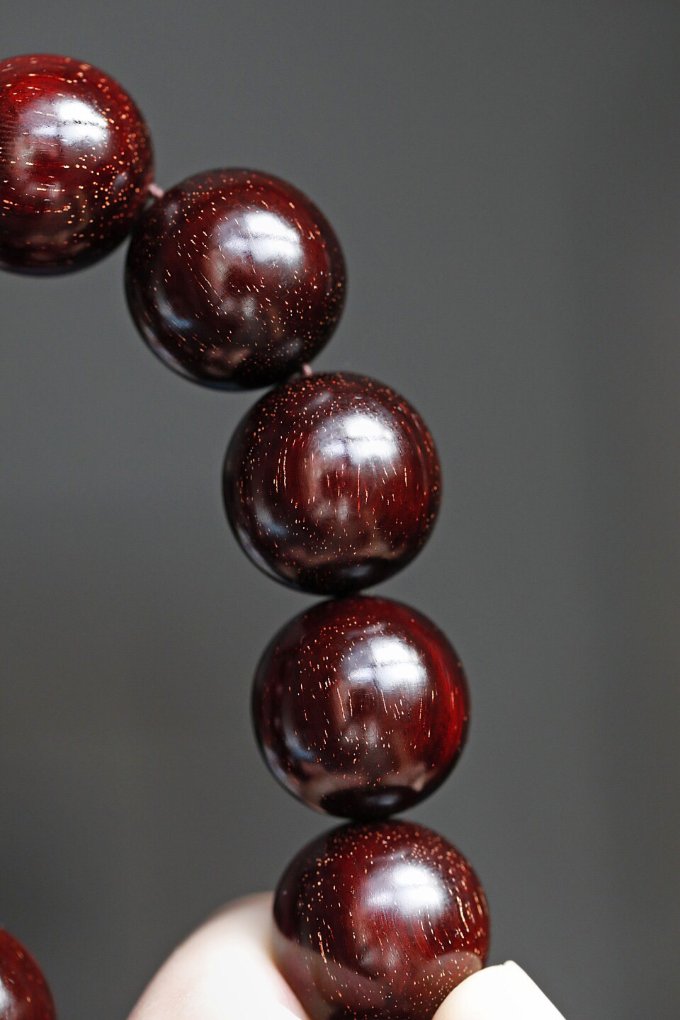 青山精选小叶紫檀1813颗4星多金星手串43