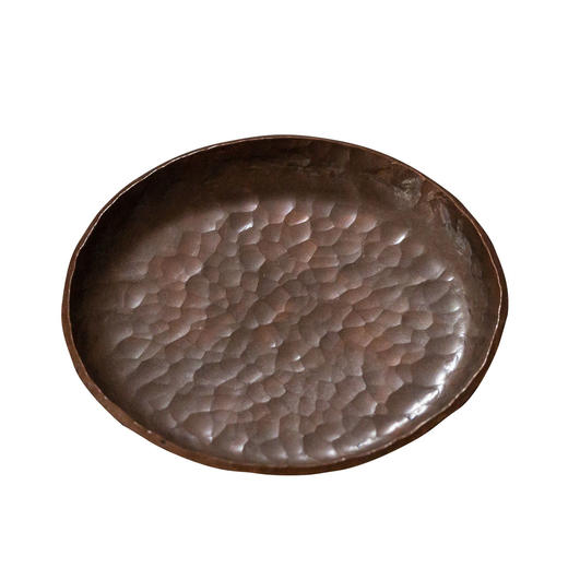 茶香记 手打锤纹杯托 民间匠人  锡杯托 铜杯托 老味足 商品图4