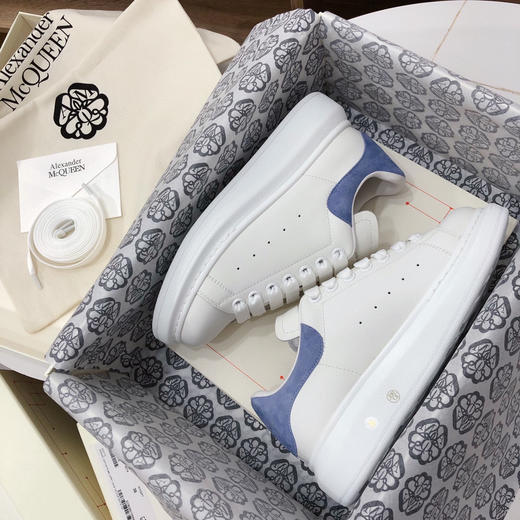 麦昆小白鞋-羊猄尾/蓝色 商品图1